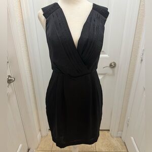 BCBGeneration Black V-Neck Mini Dress